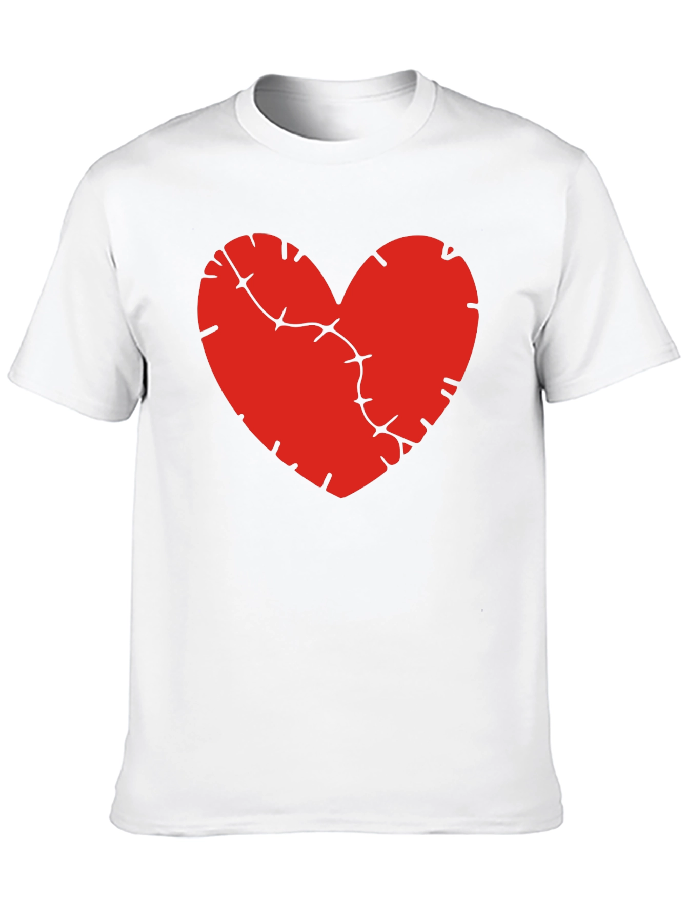 Mended Heart Graphic Tee - Black Cotton Comfort