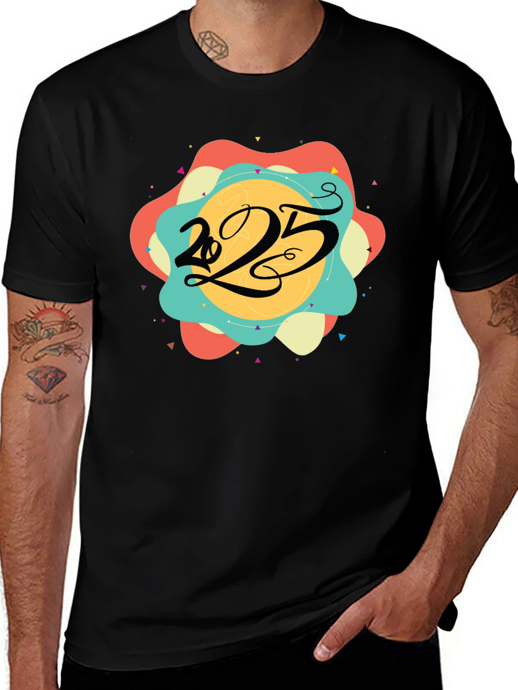 2025 Graphic Tee - Mens Black T-Shirt