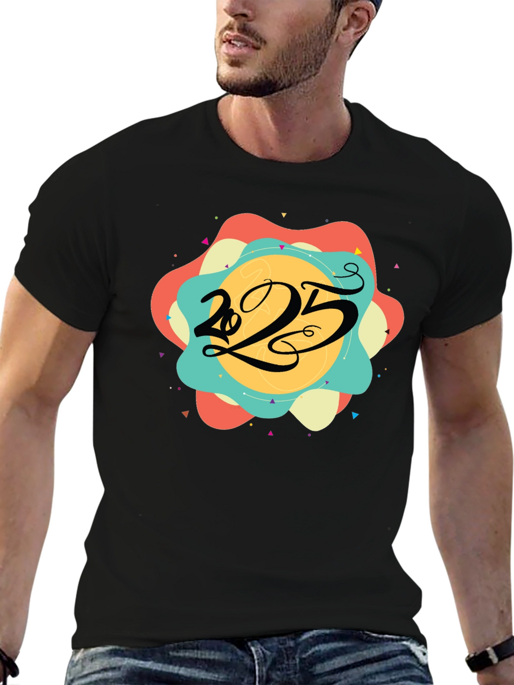 2025 Graphic Tee - Mens Black T-Shirt