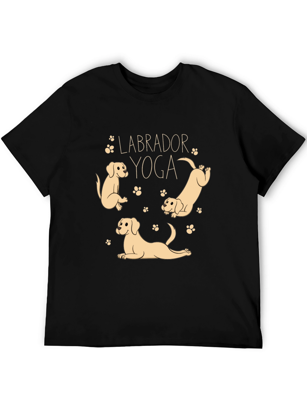 Labrador Yoga Black T-Shirt