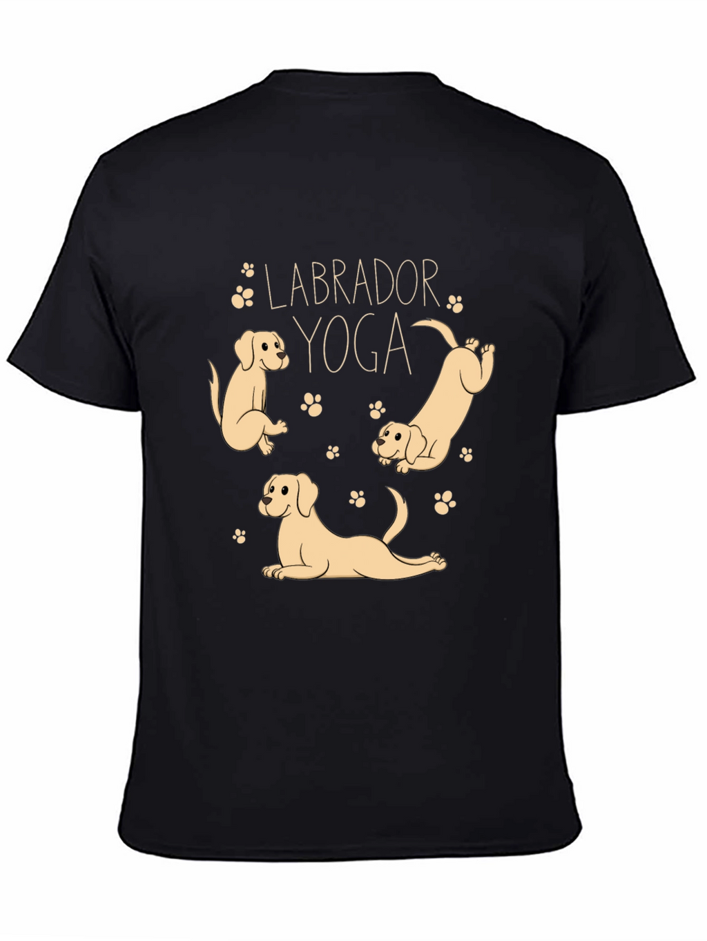 Labrador Yoga Black T-Shirt