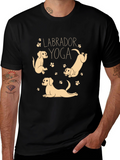 Labrador Yoga Black T-Shirt