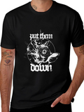 Put Them Down Graphic Tee - Black Cotton Blend