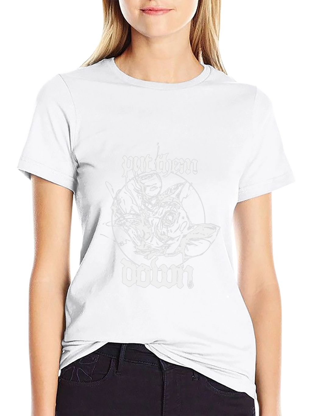 Put Them Down Graphic Tee - Black Cotton Blend