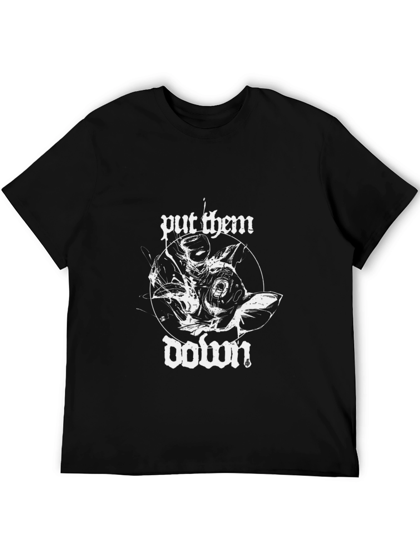 Put Them Down Graphic Tee - Black Cotton Blend