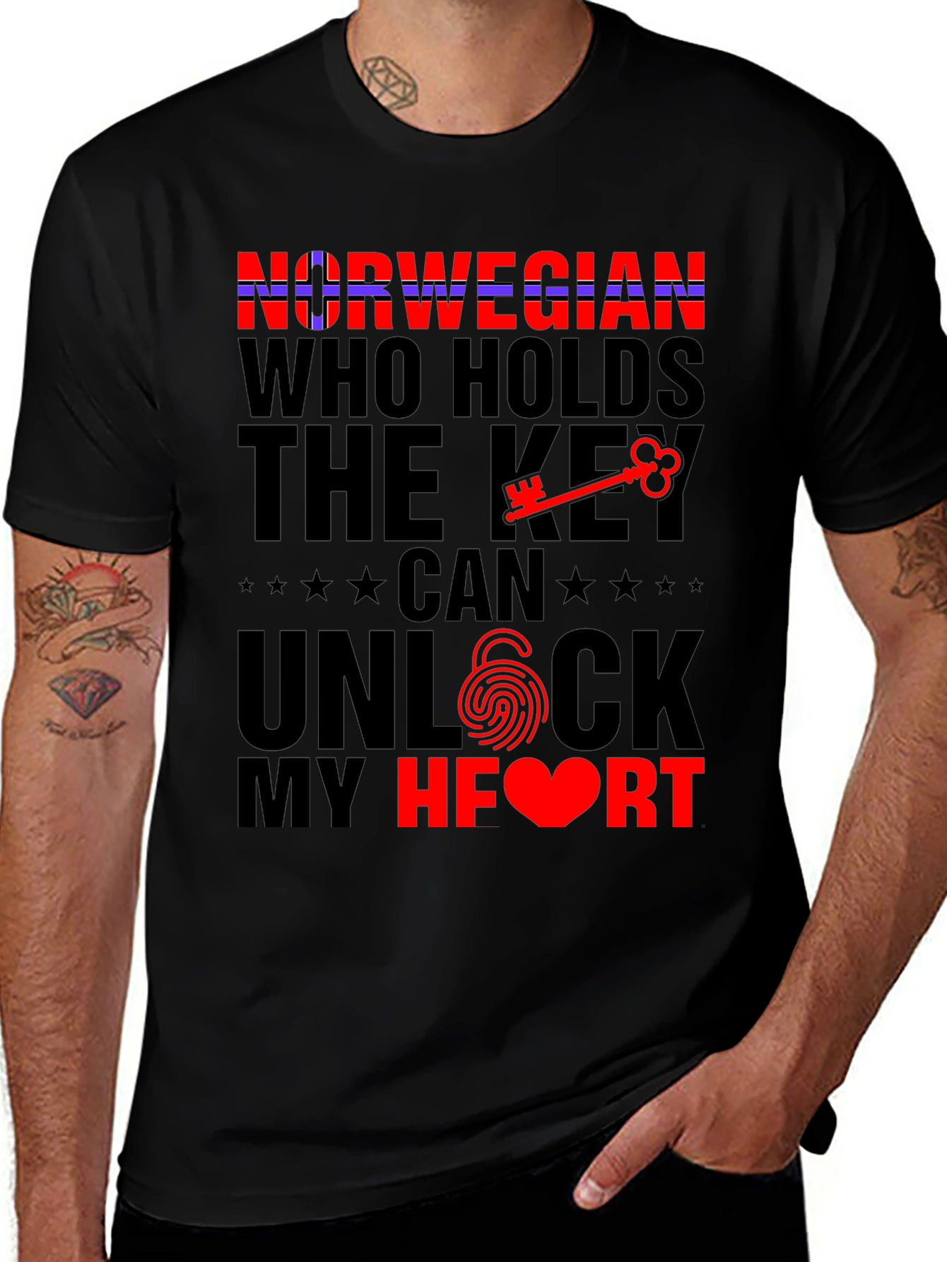 Norwegian Key to My Heart Graphic Tee
