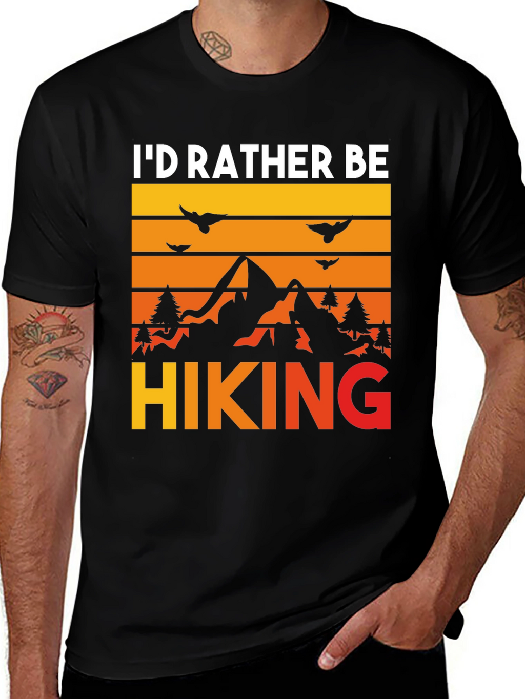 Id Rather Be Hiking Graphic Tee