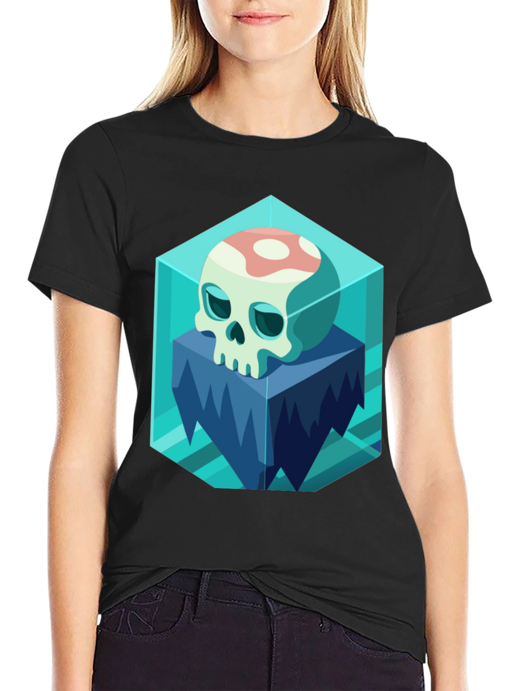 Icy Skull Graphic Tee - Unique Design