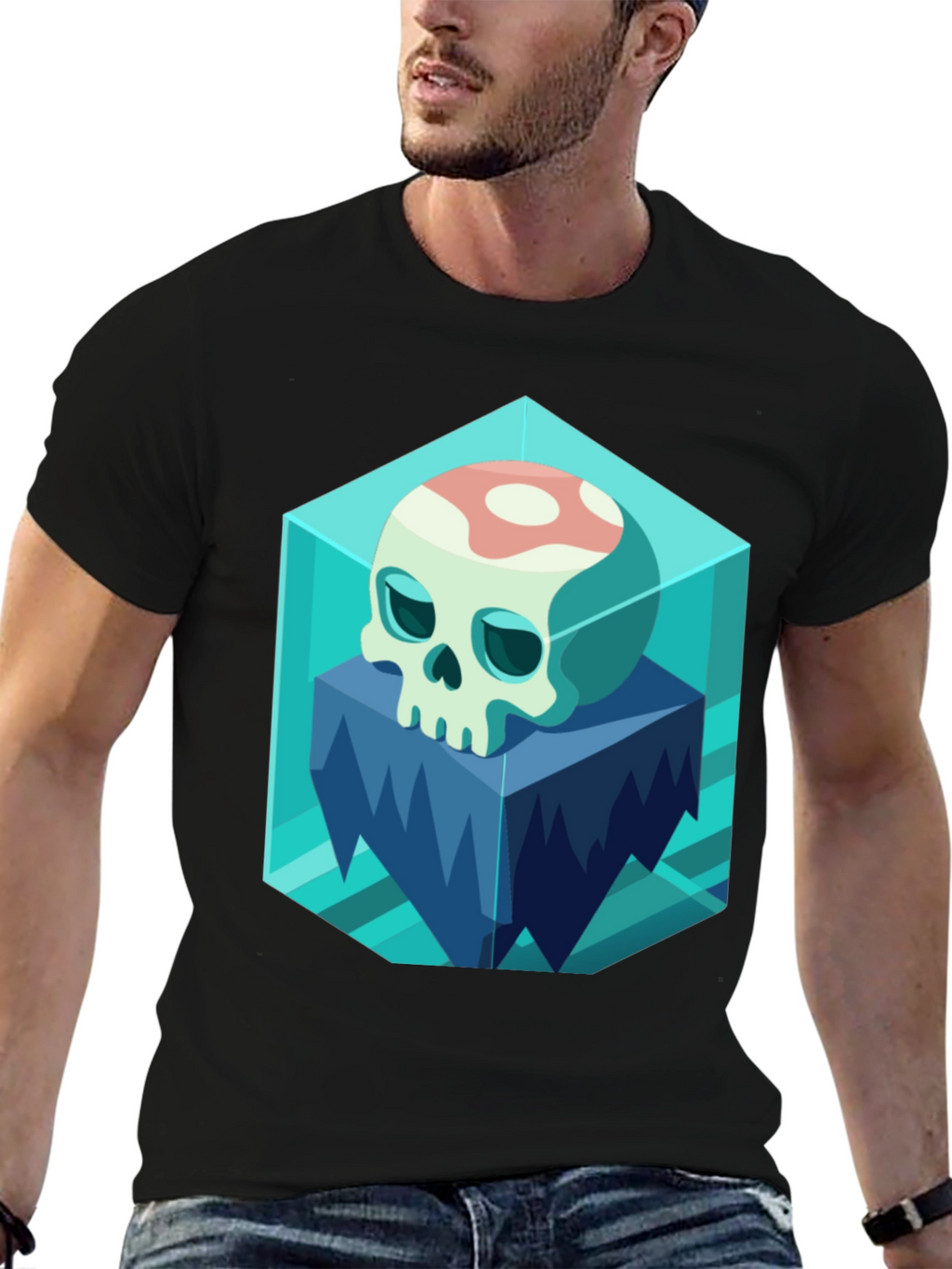 Icy Skull Graphic Tee - Unique Design