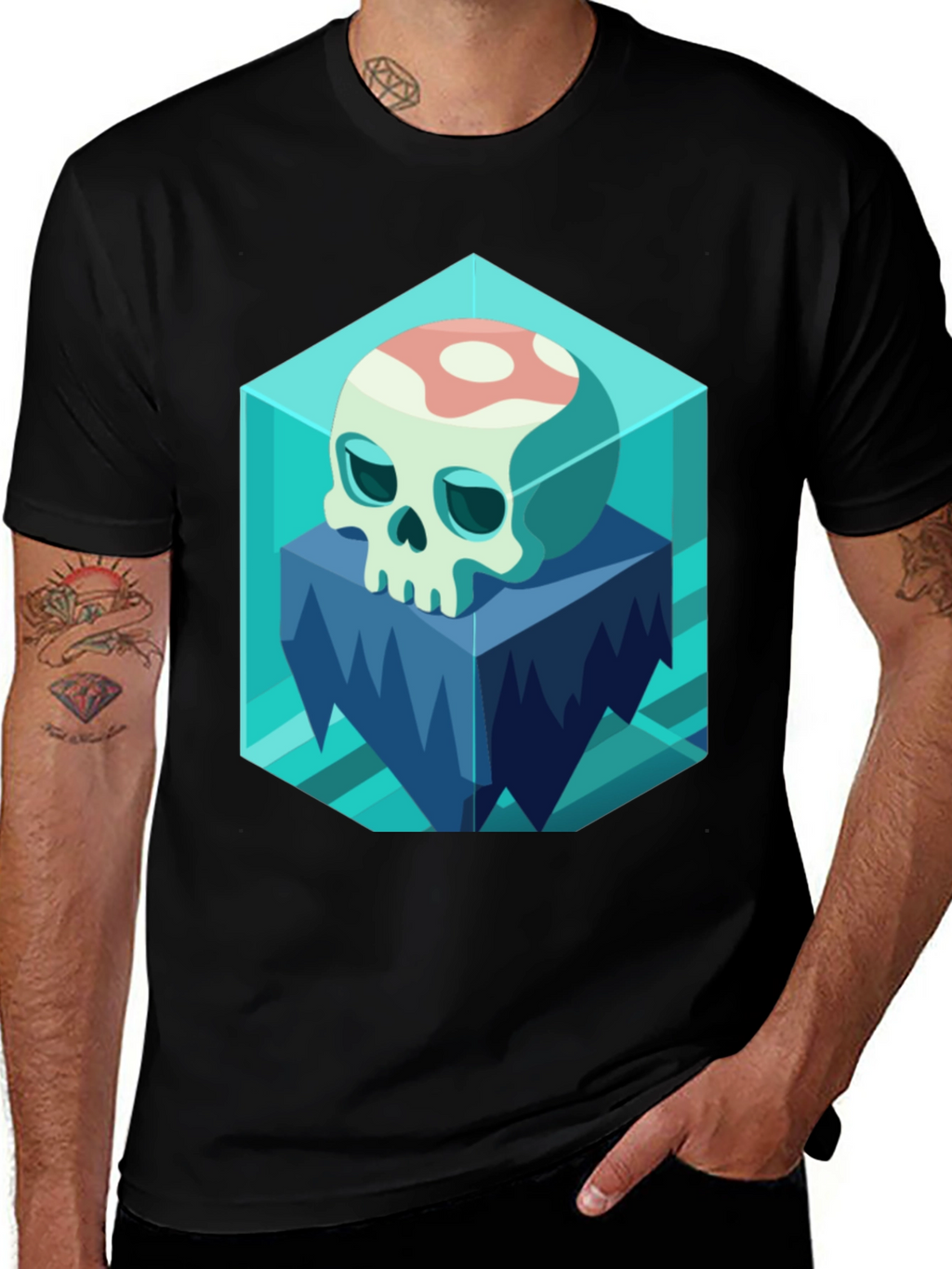 Icy Skull Graphic Tee - Unique Design