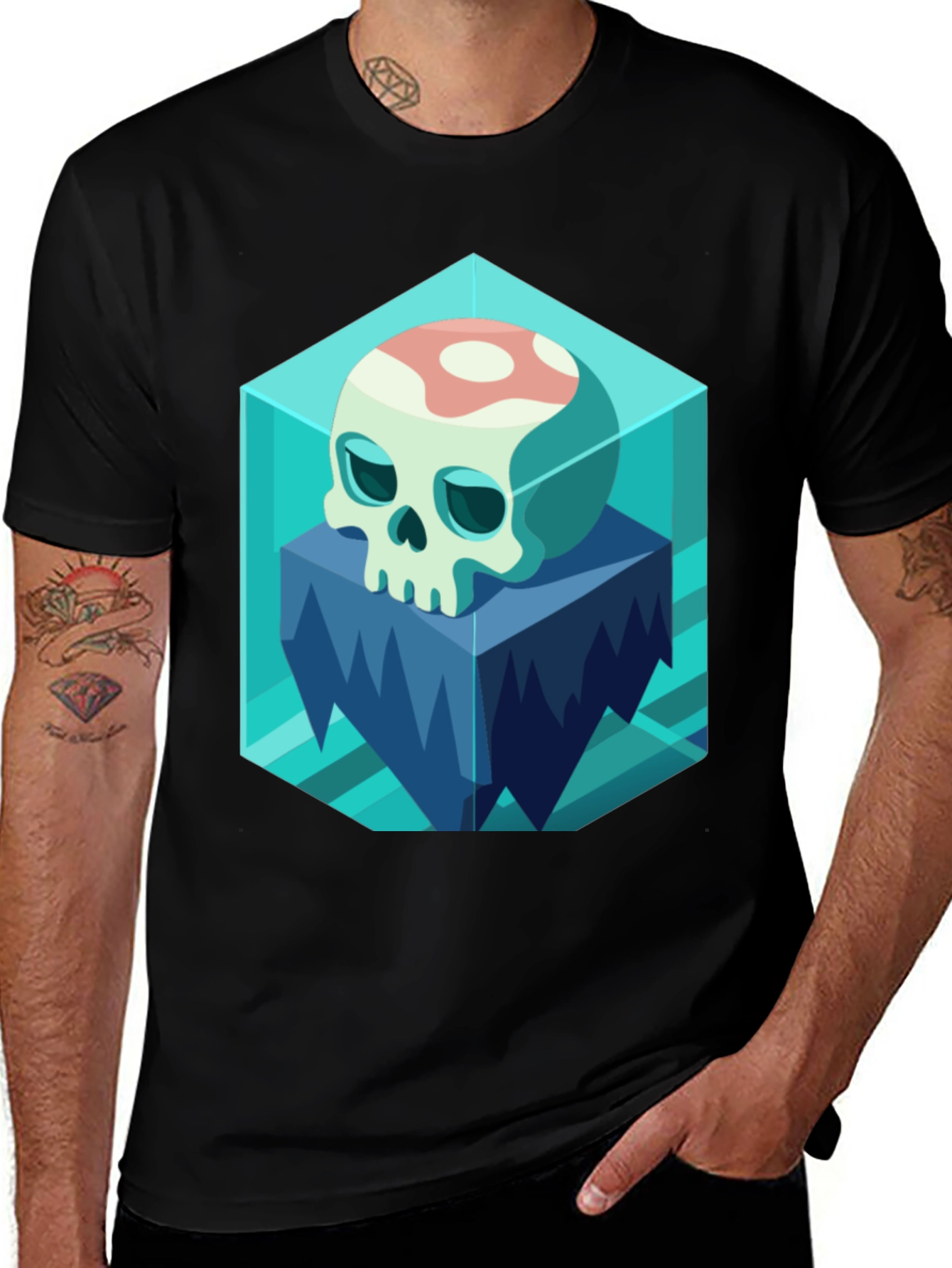 Icy Skull Graphic Tee - Unique Design