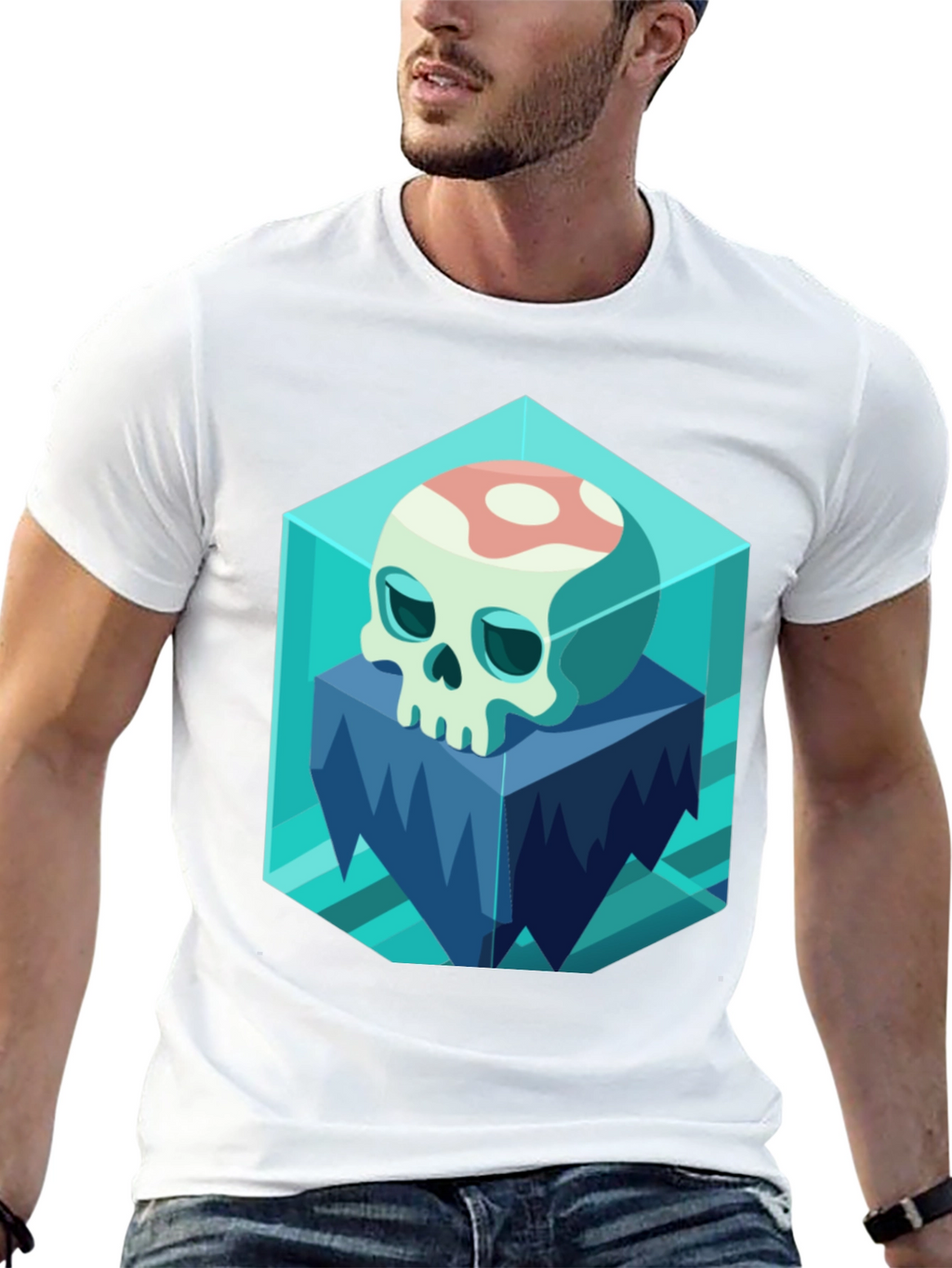 Icy Skull Graphic Tee - Unique Design