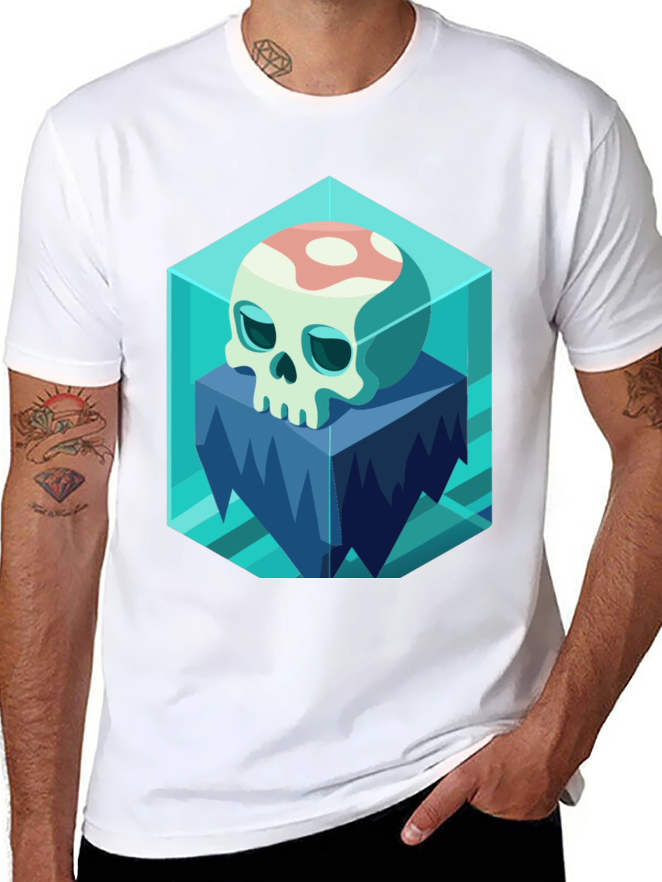 Icy Skull Graphic Tee - Unique Design