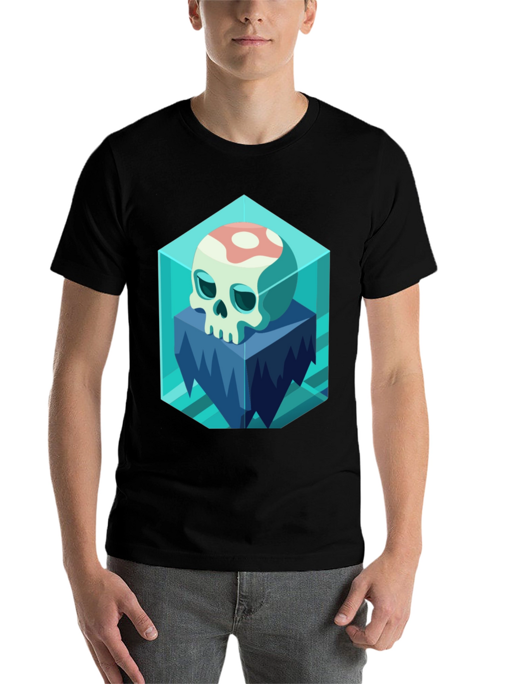 Icy Skull Graphic Tee - Unique Design
