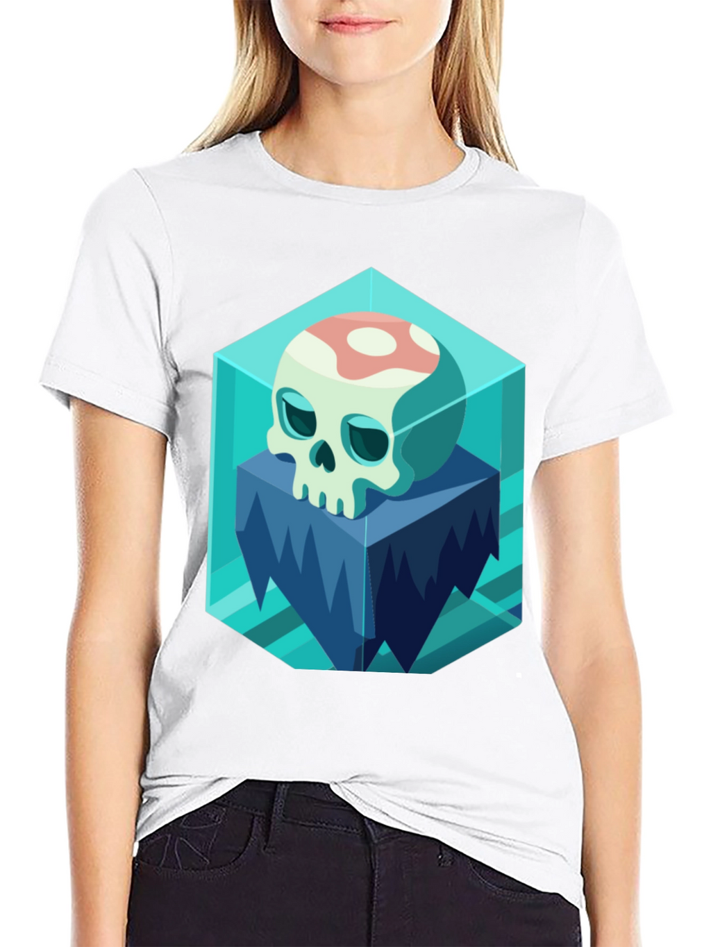 Icy Skull Graphic Tee - Unique Design