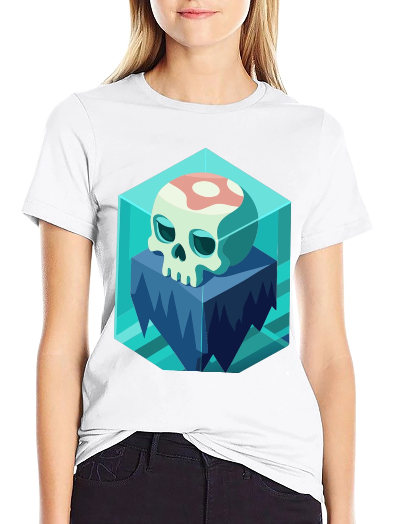 Icy Skull Graphic Tee - Unique Design
