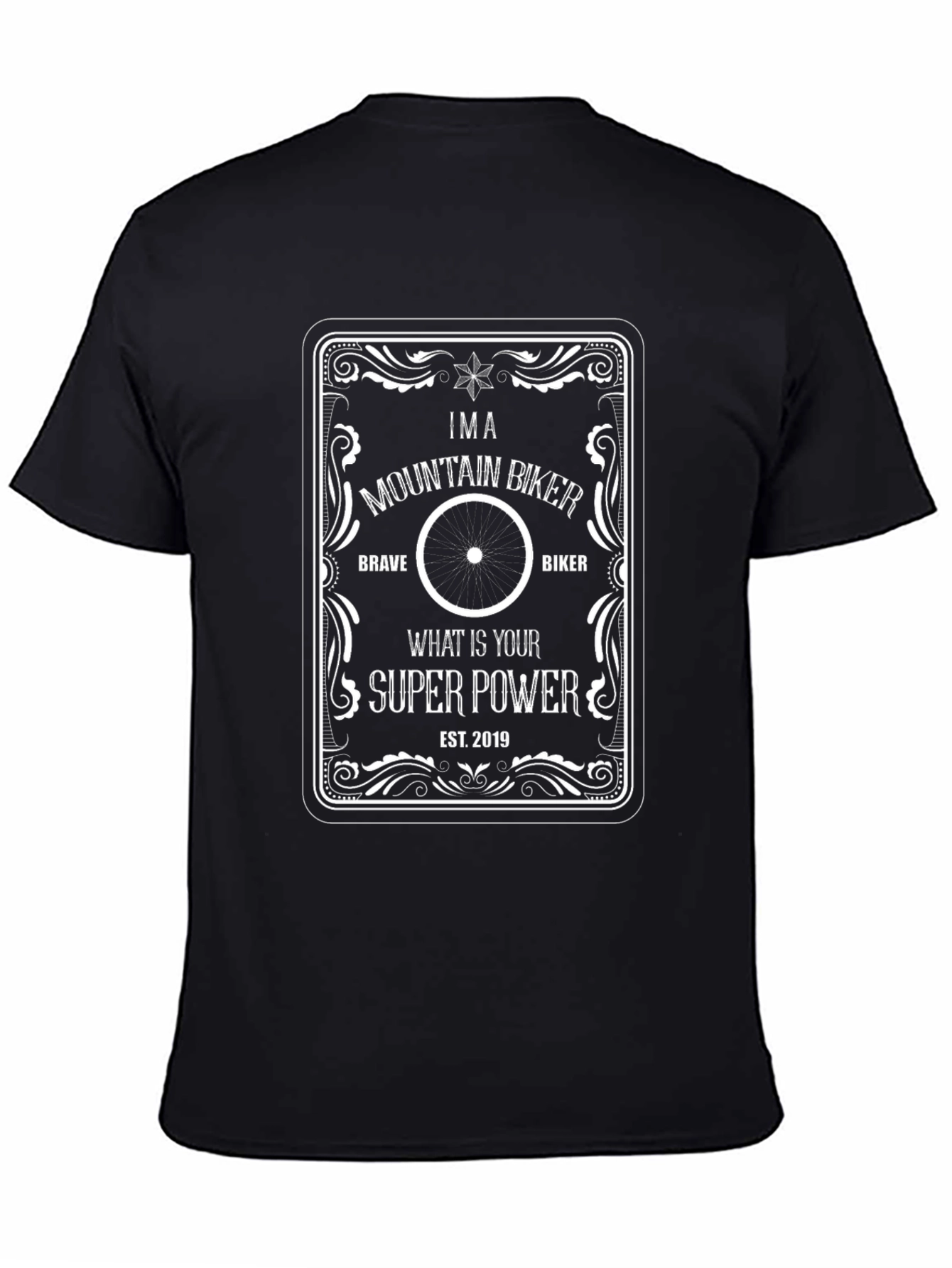 Mountain Biker Super Power Graphic T-Shirt