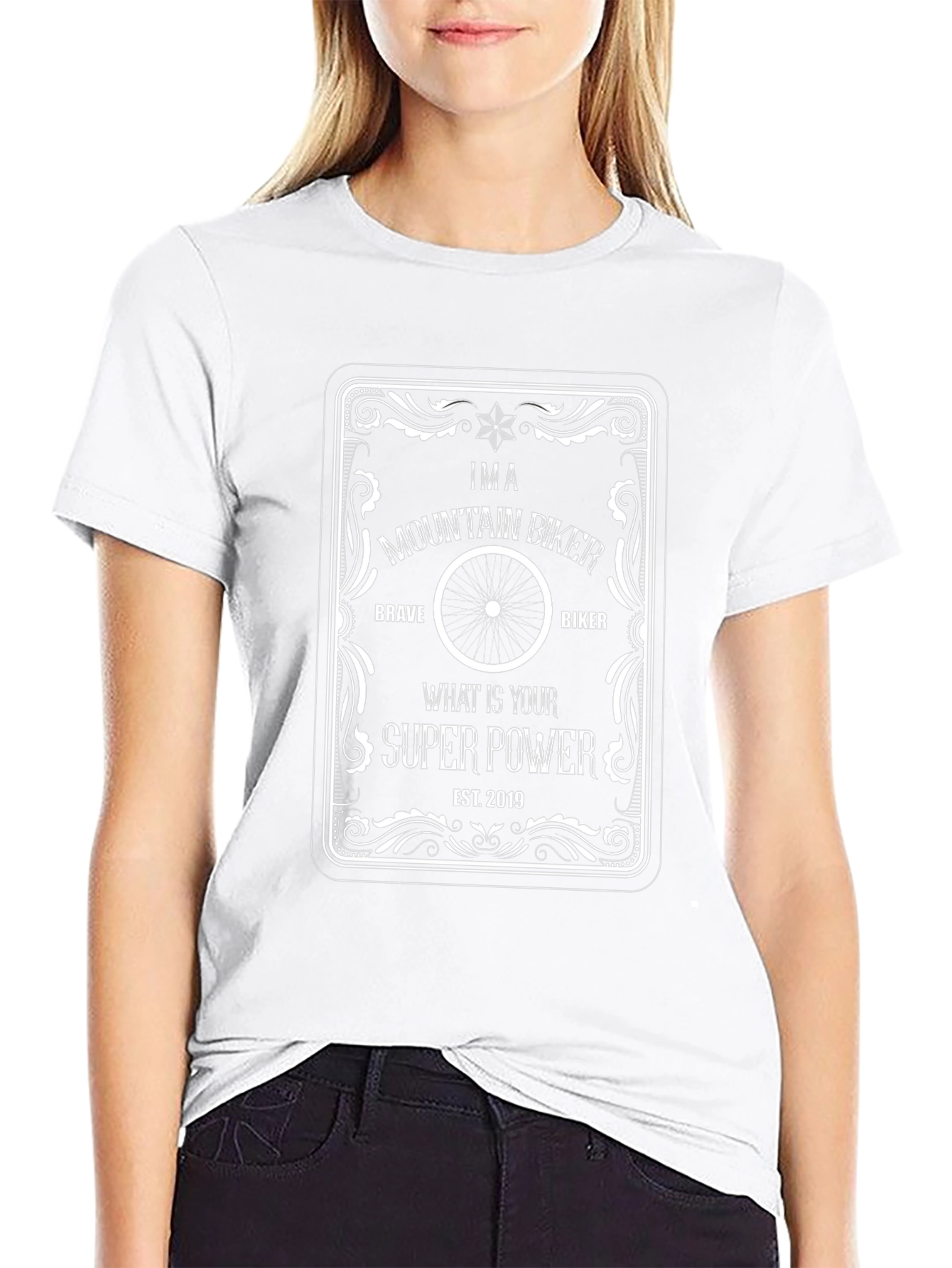 Mountain Biker Super Power Graphic T-Shirt