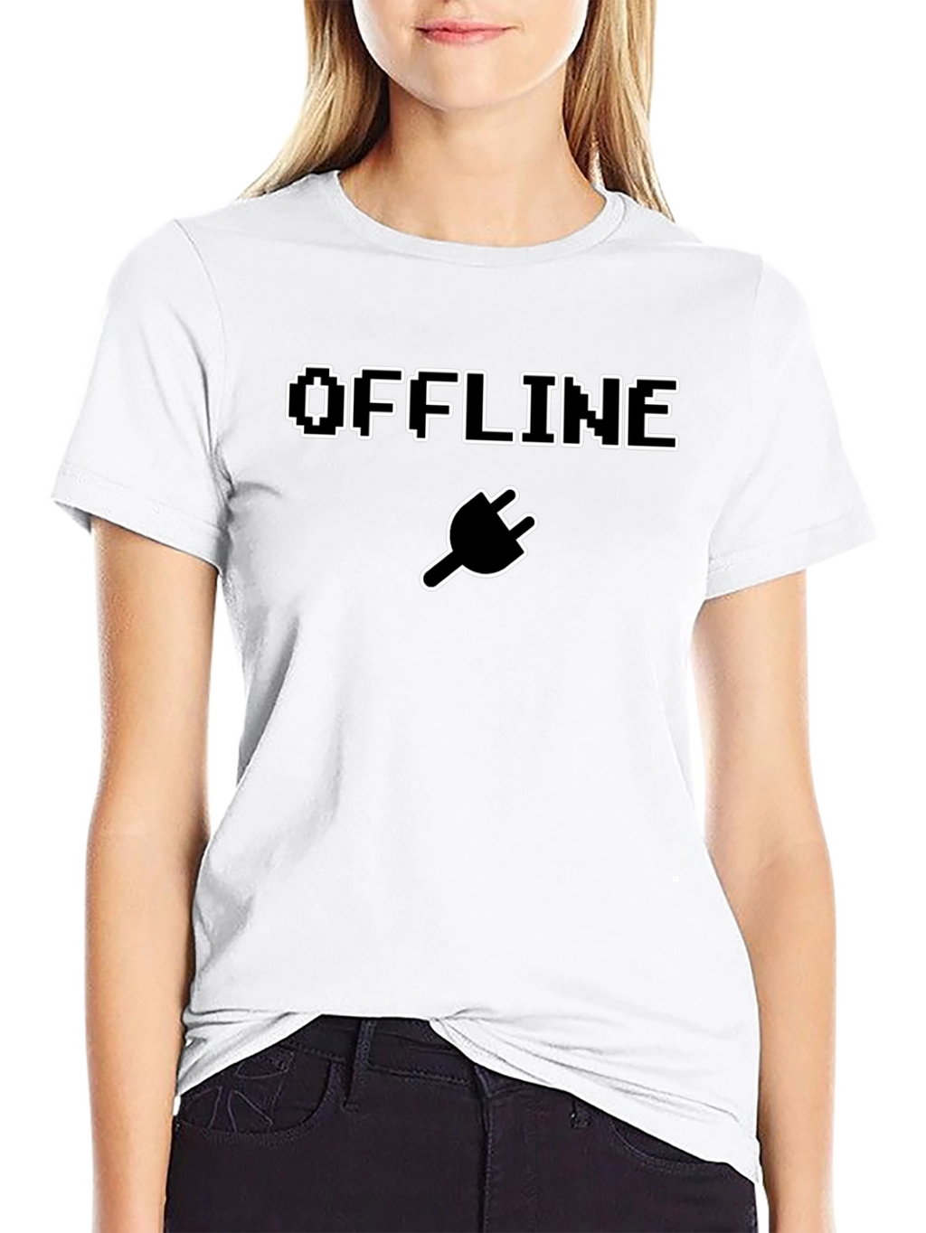 Offline Mode Black Graphic Tee