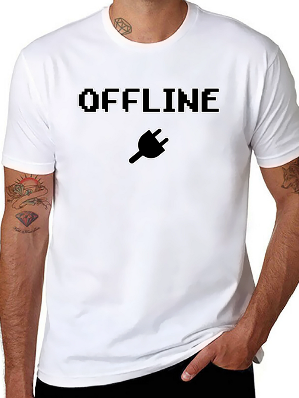 Offline Mode Black Graphic Tee