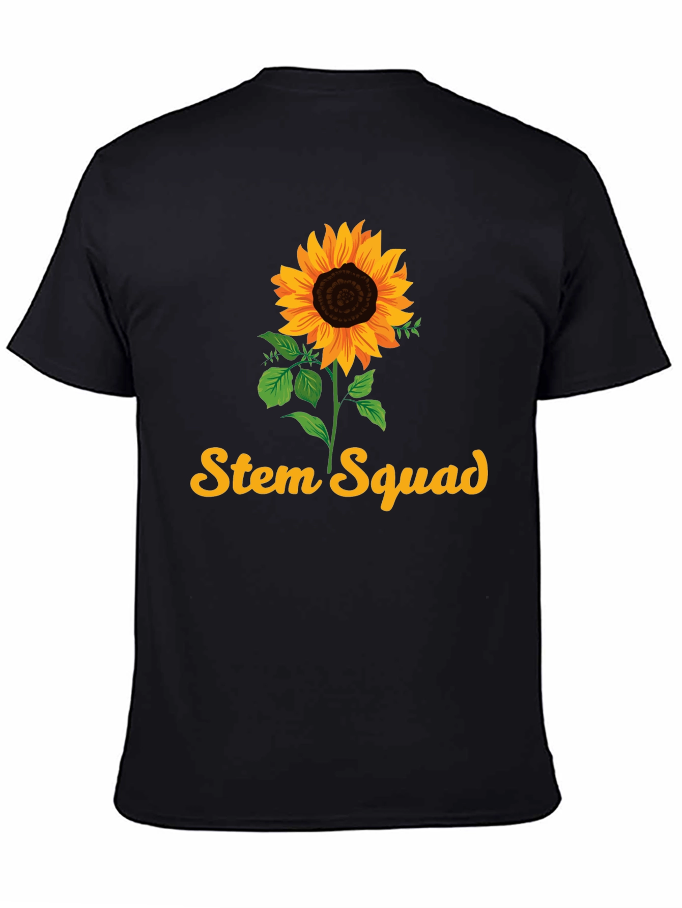 Stem Squad Sunflower Black T-Shirt