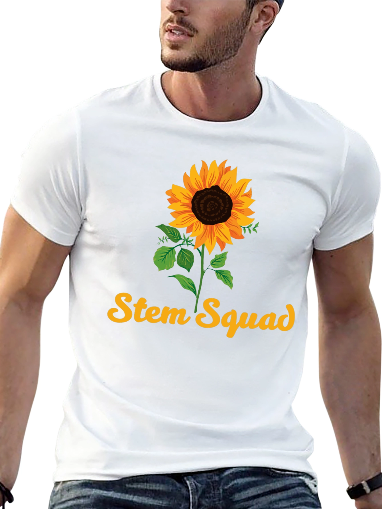 Stem Squad Sunflower Black T-Shirt
