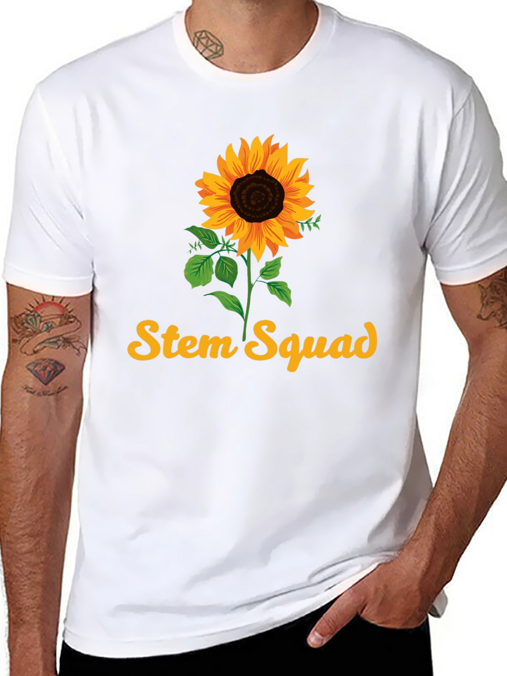 Stem Squad Sunflower Black T-Shirt