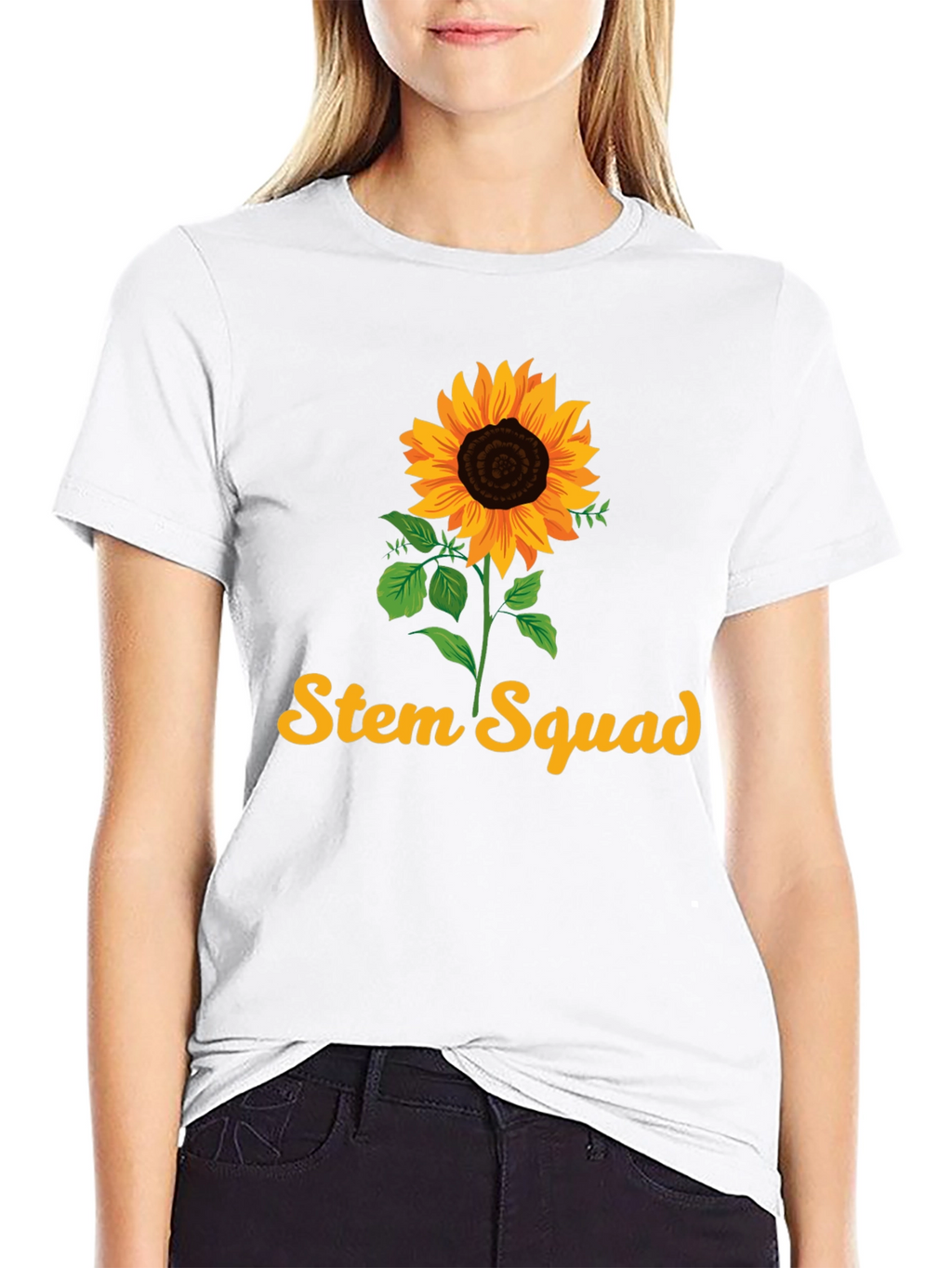 Stem Squad Sunflower Black T-Shirt