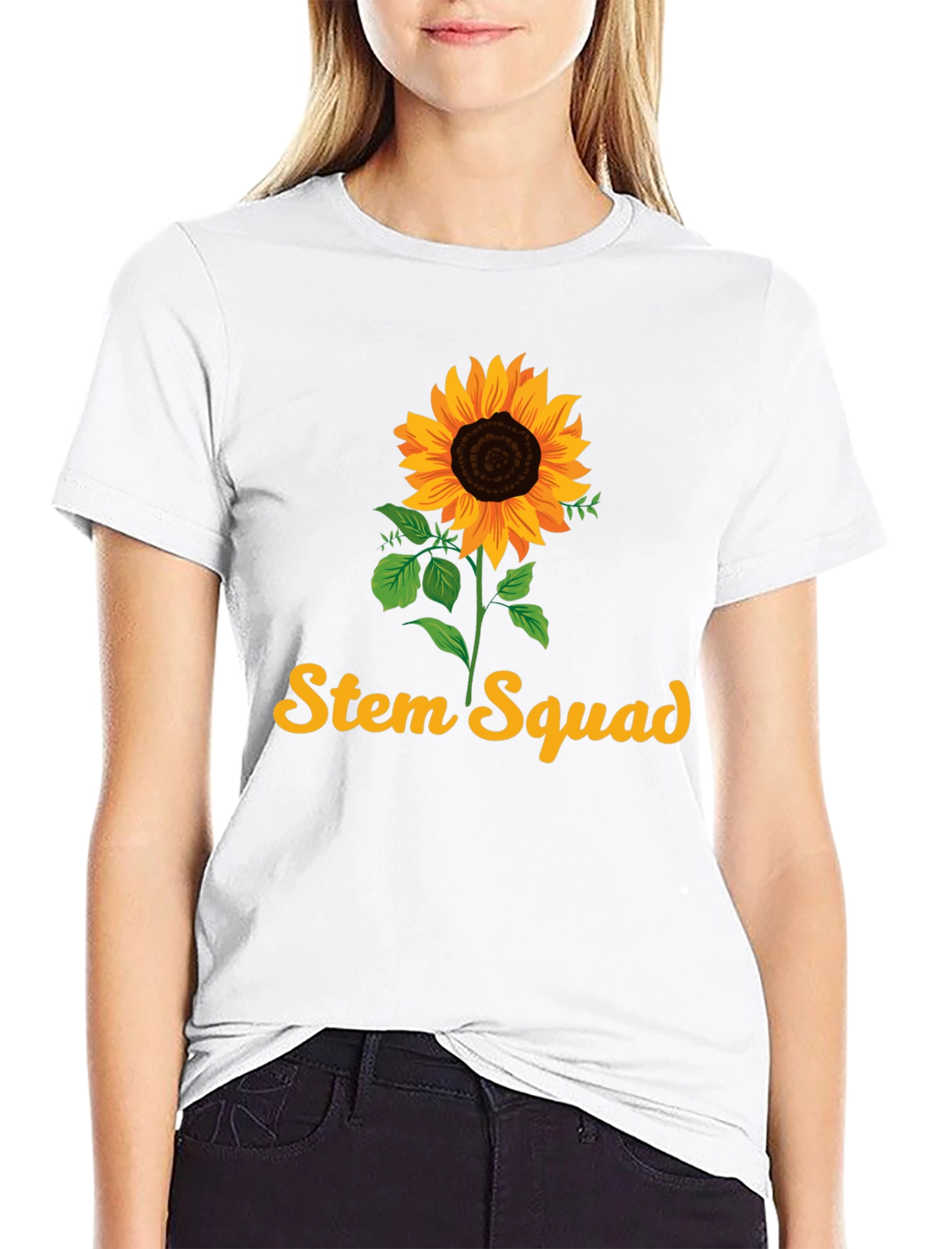 Stem Squad Sunflower Black T-Shirt