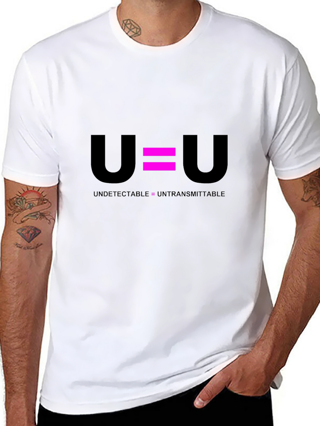 U=U Undetectable Untransmittable Black T-Shirt