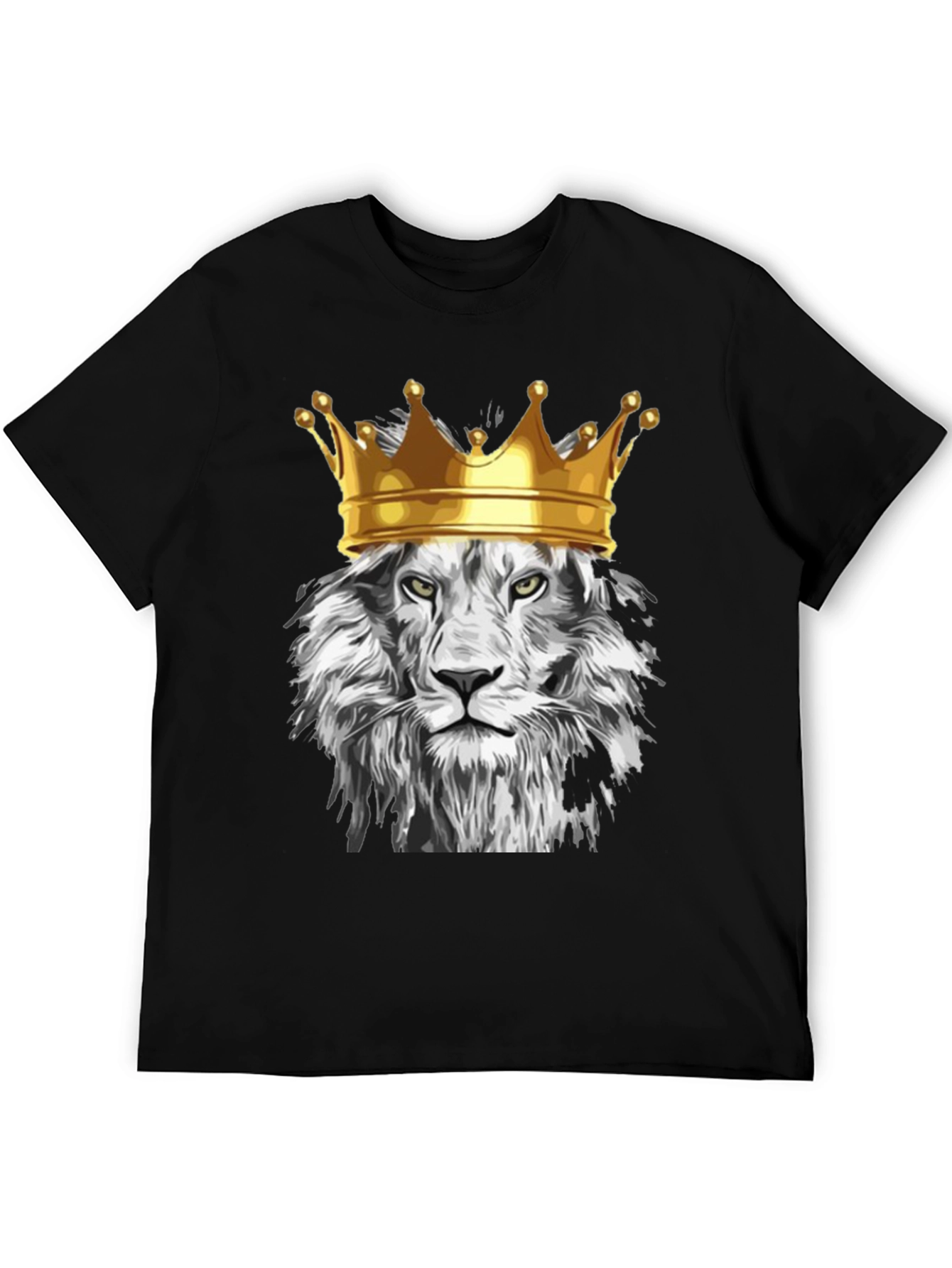 King Lion Graphic T-Shirt - Regal Animal Design