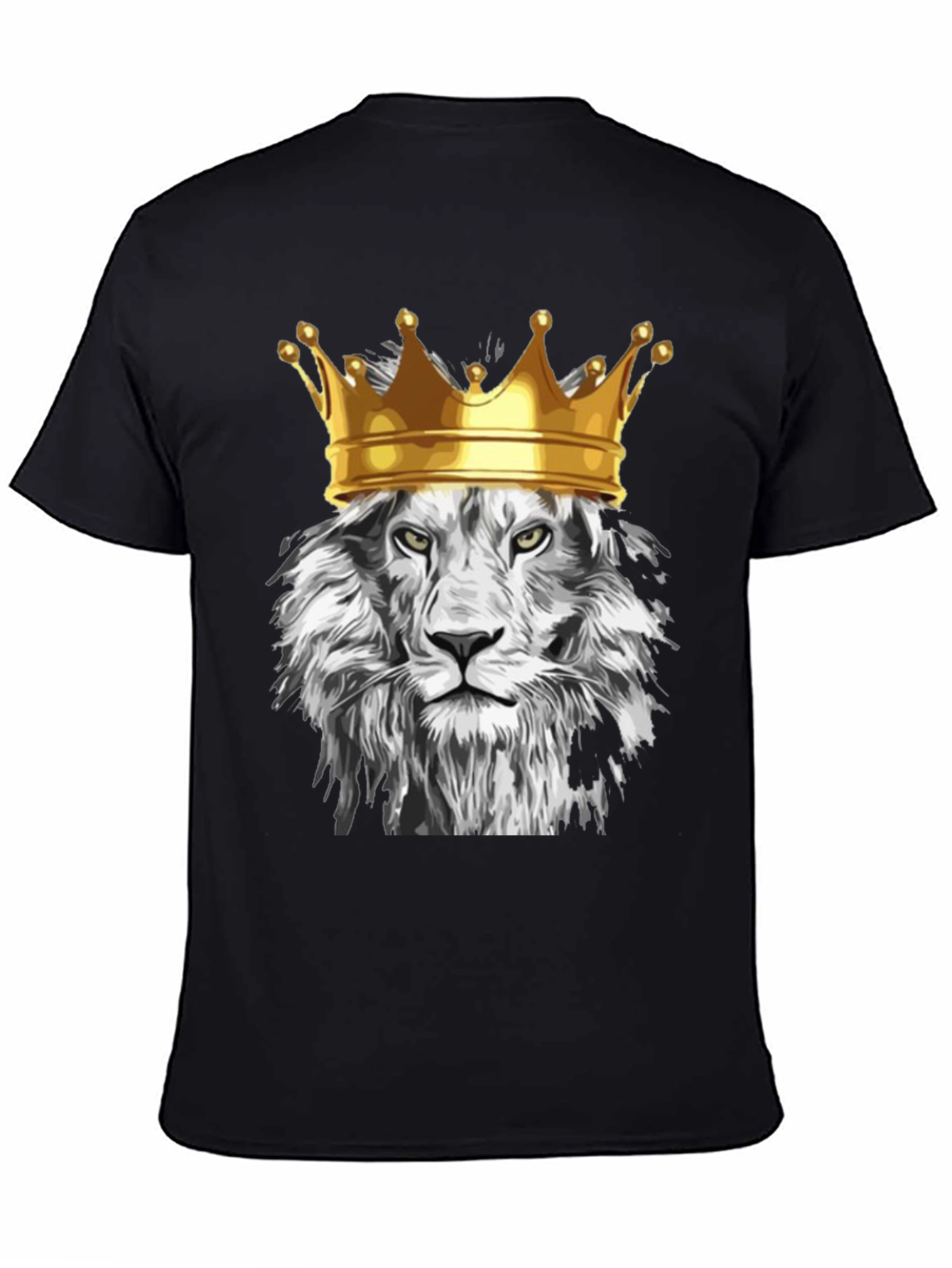 King Lion Graphic T-Shirt - Regal Animal Design