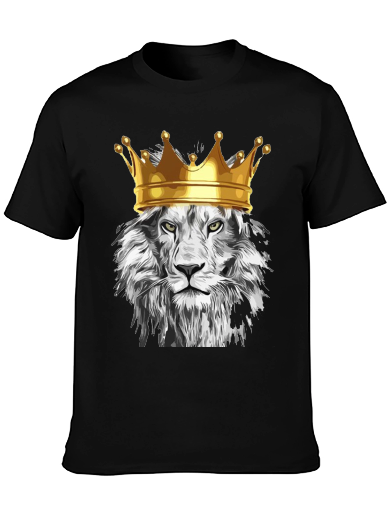 King Lion Graphic T-Shirt - Regal Animal Design