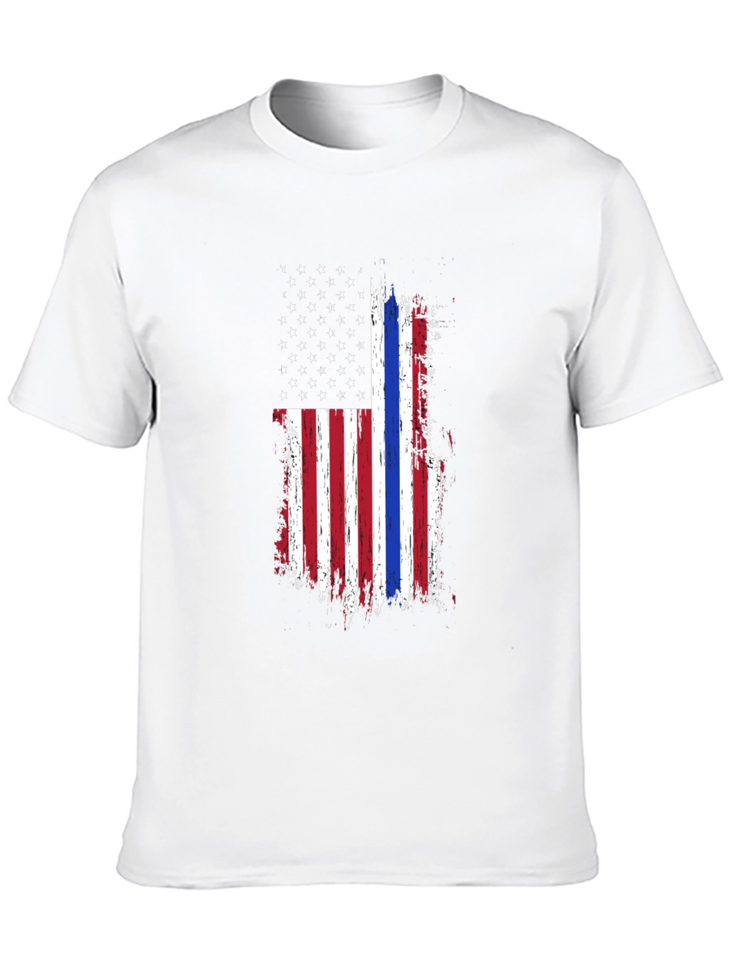Thin Blue Line American Flag Graphic Tee - Black