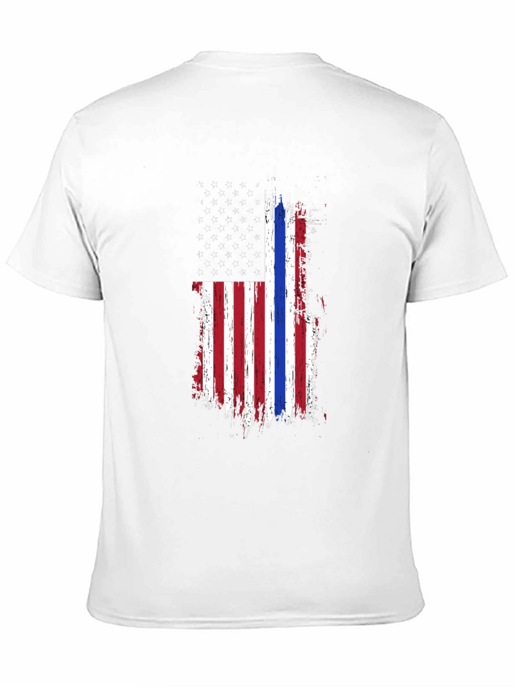Thin Blue Line American Flag Graphic Tee - Black