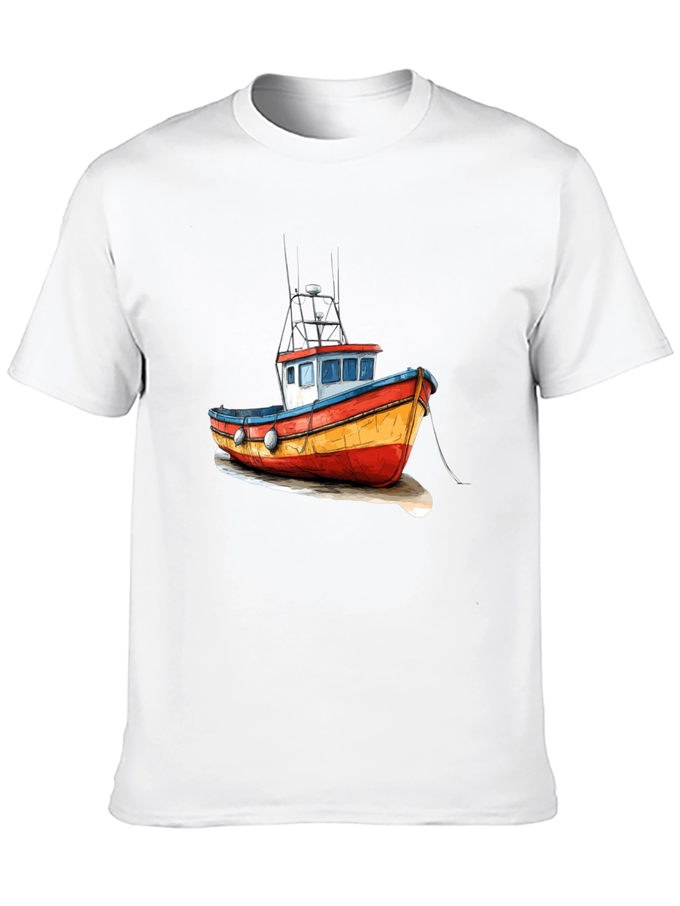 Fishing Boat Graphic Tee - Unique Maritime Design