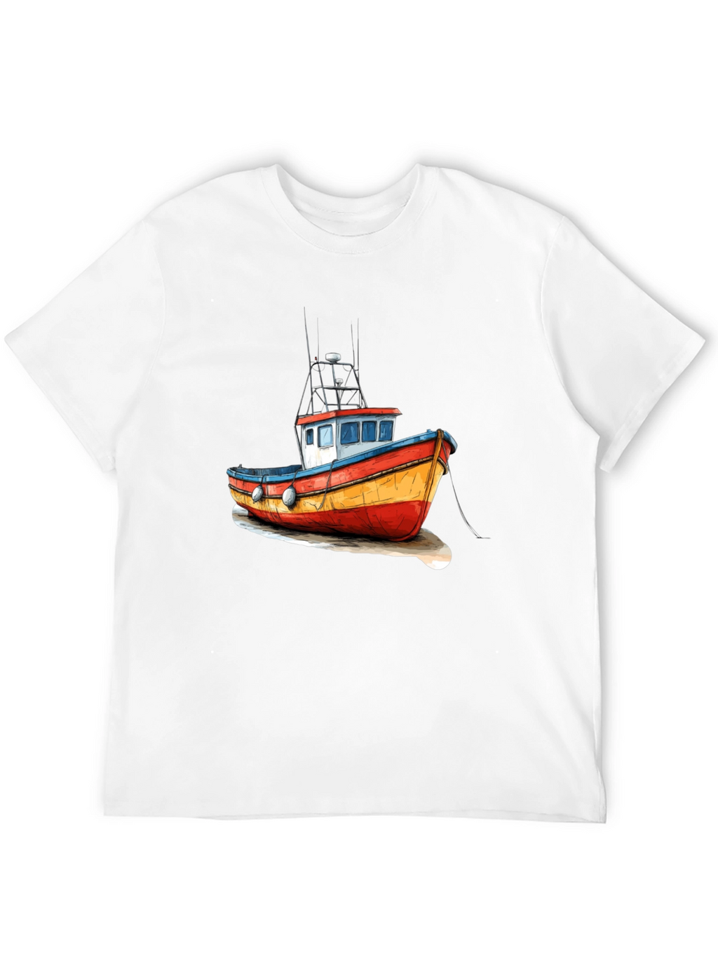Fishing Boat Graphic Tee - Unique Maritime Design