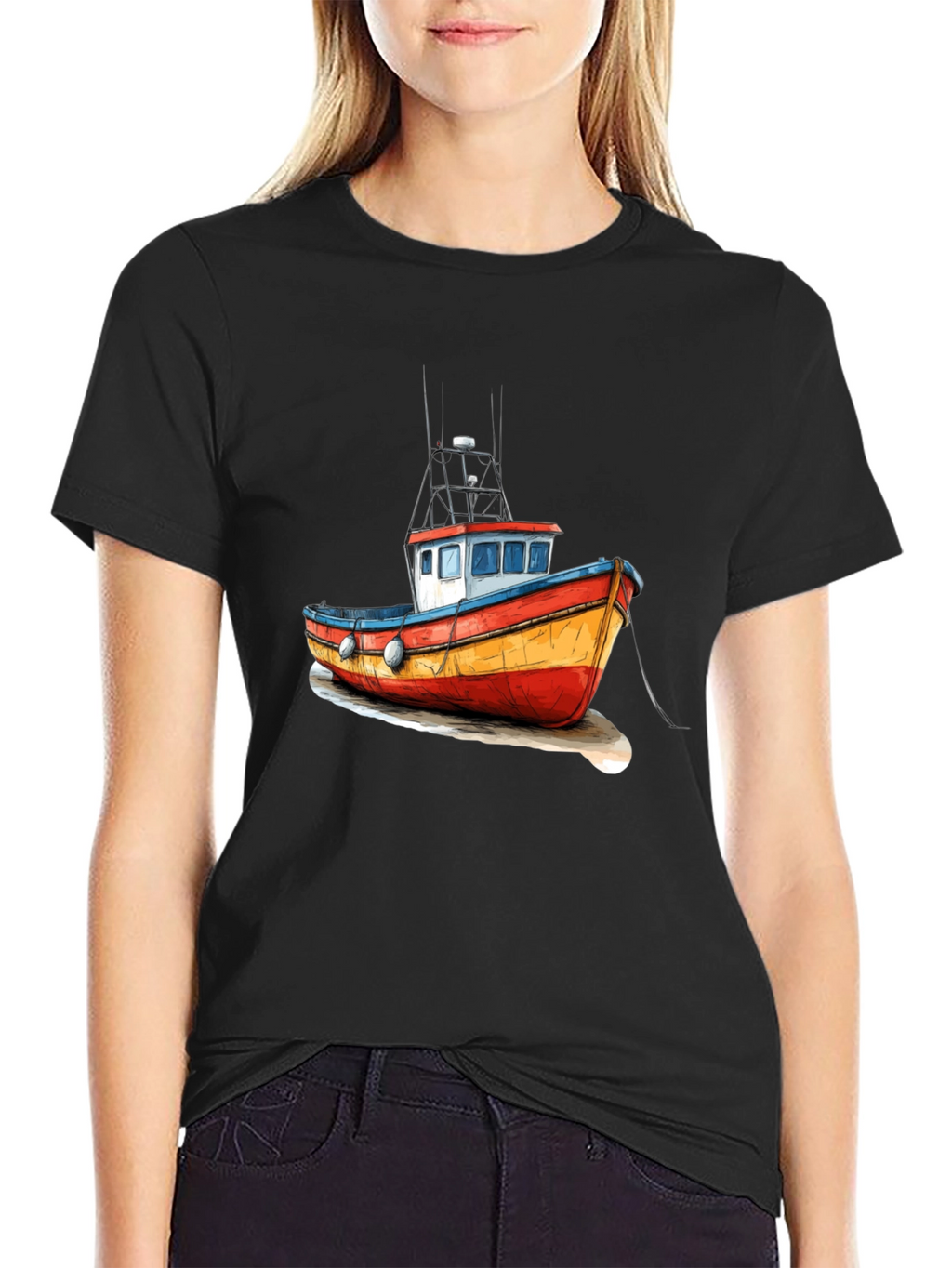 Fishing Boat Graphic Tee - Unique Maritime Design