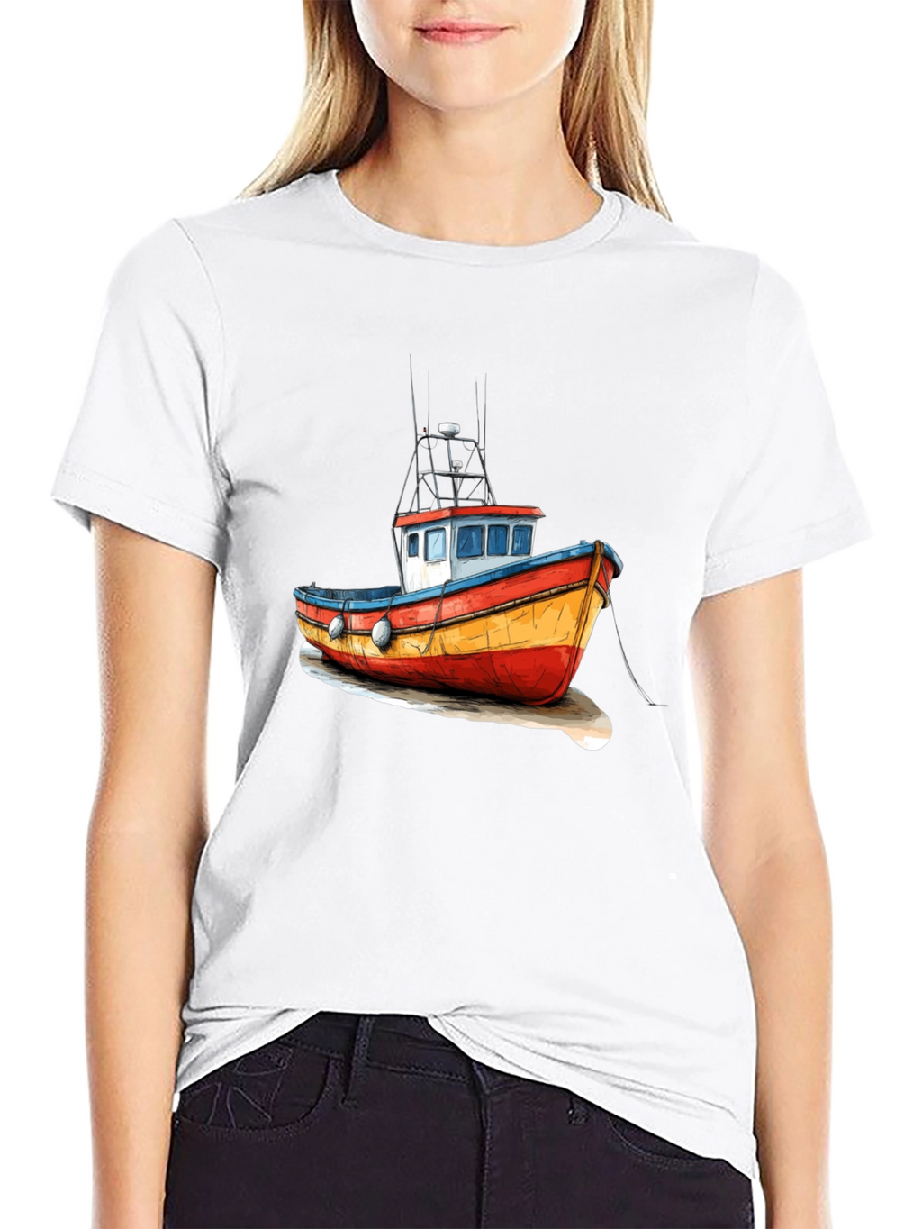 Fishing Boat Graphic Tee - Unique Maritime Design