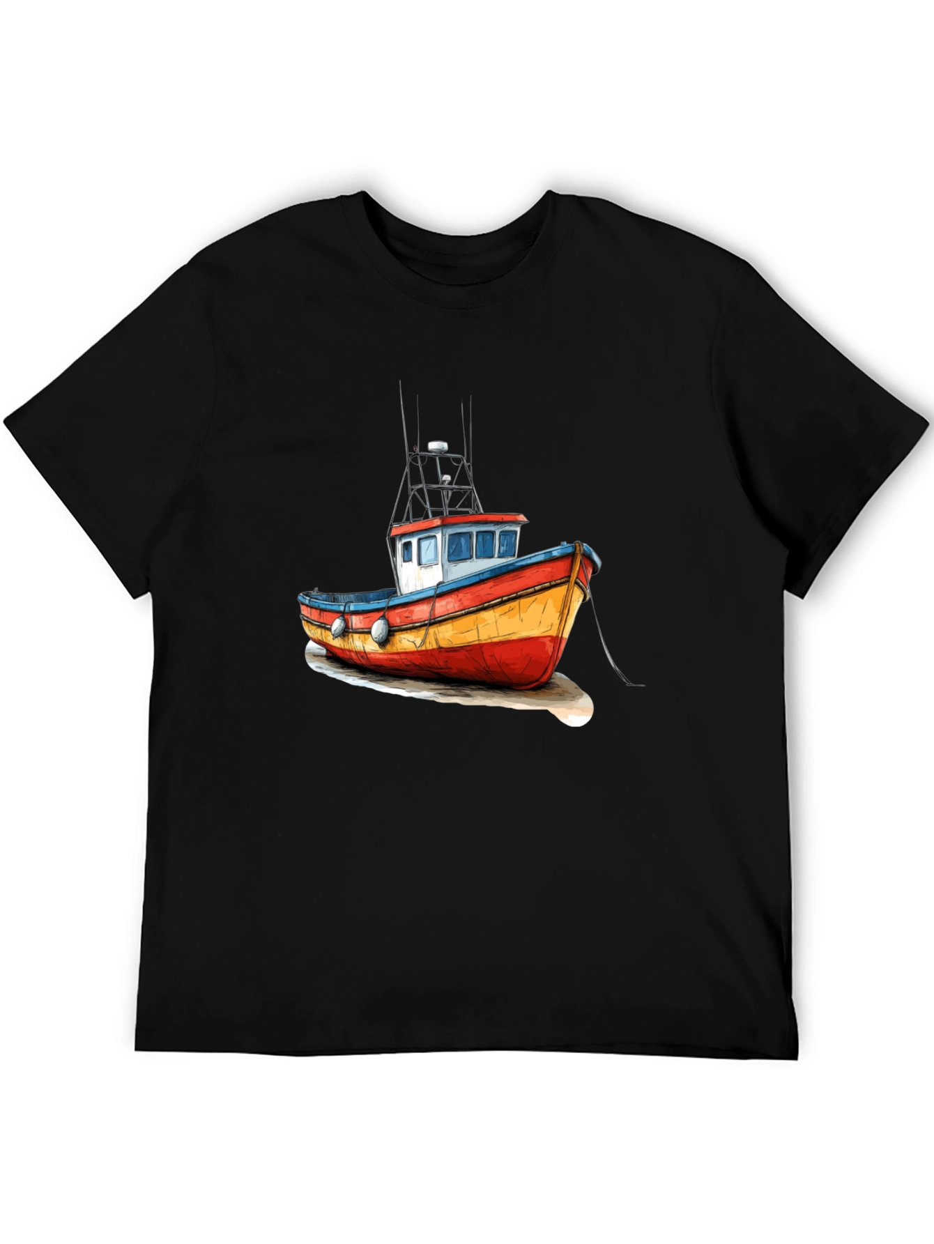 Fishing Boat Graphic Tee - Unique Maritime Design