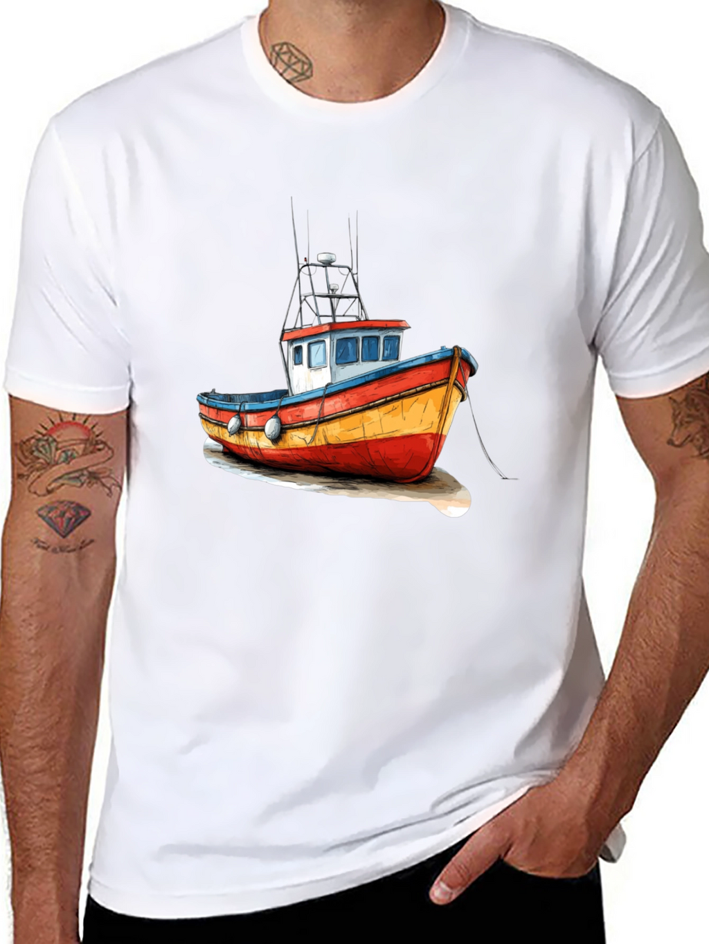 Fishing Boat Graphic Tee - Unique Maritime Design