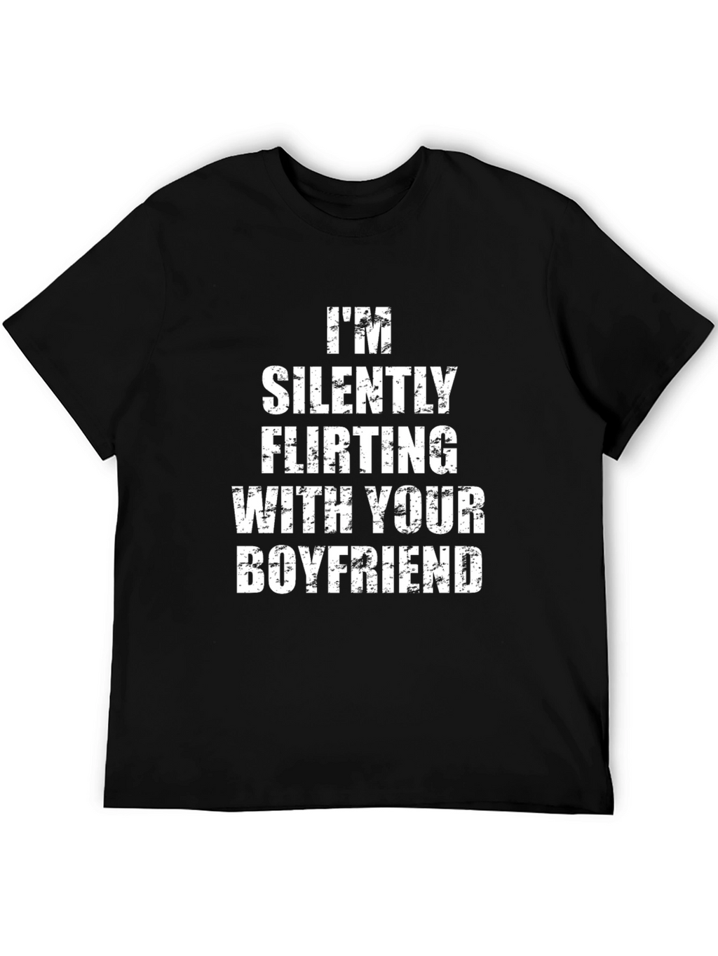 Flirty Boyfriend Tee - Black Graphic T-Shirt