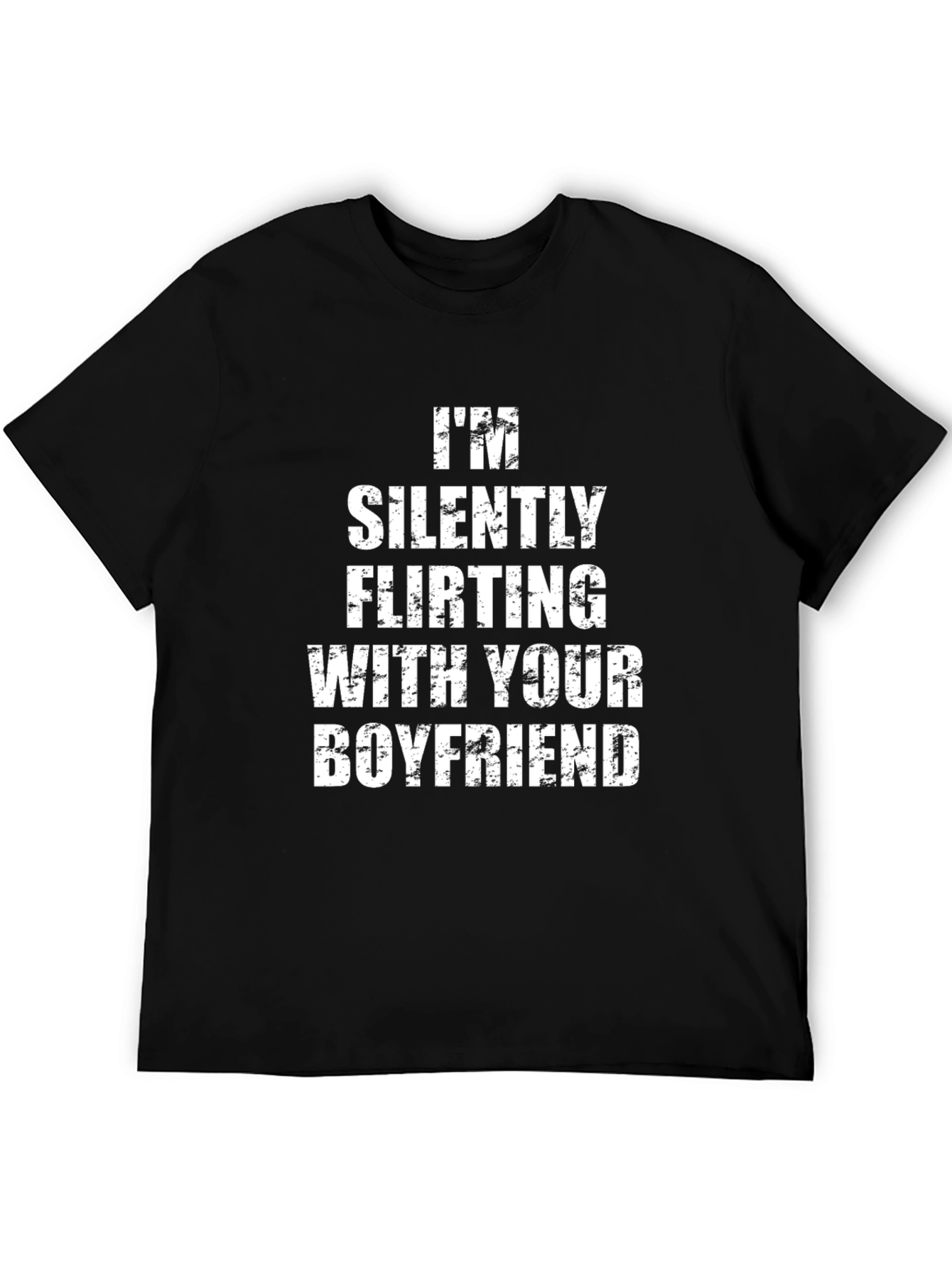 Flirty Boyfriend Tee - Black Graphic T-Shirt