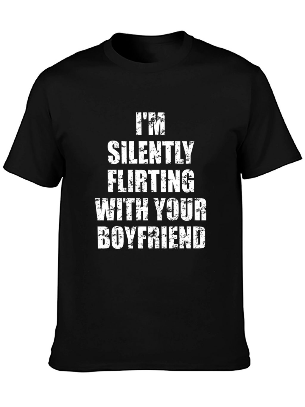 Flirty Boyfriend Tee - Black Graphic T-Shirt