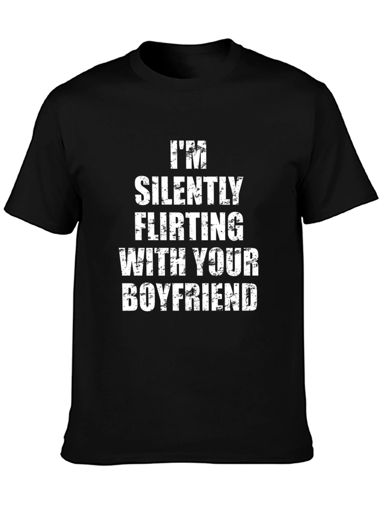 Flirty Boyfriend Tee - Black Graphic T-Shirt
