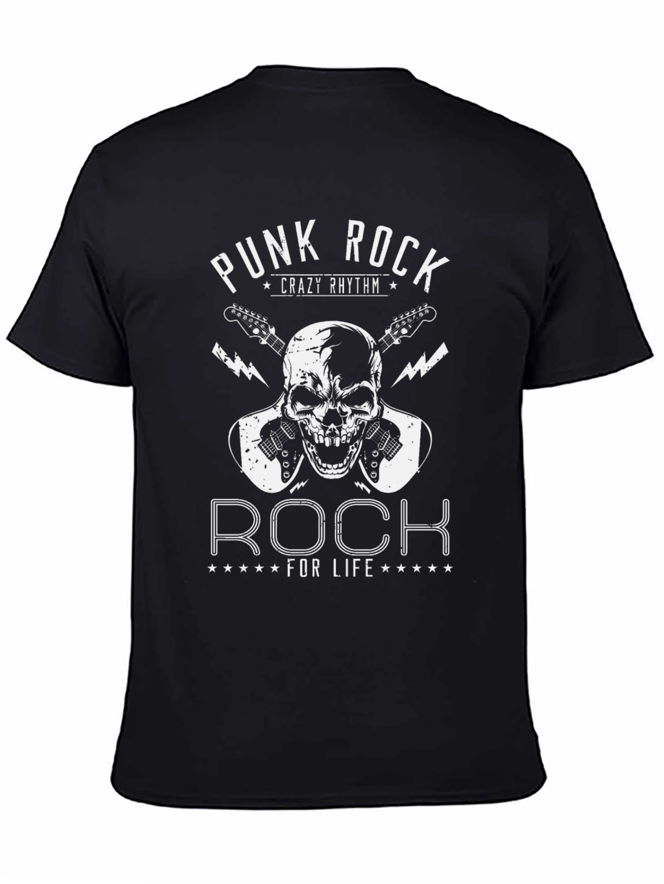Punk Rock Skull Graphic Tee
