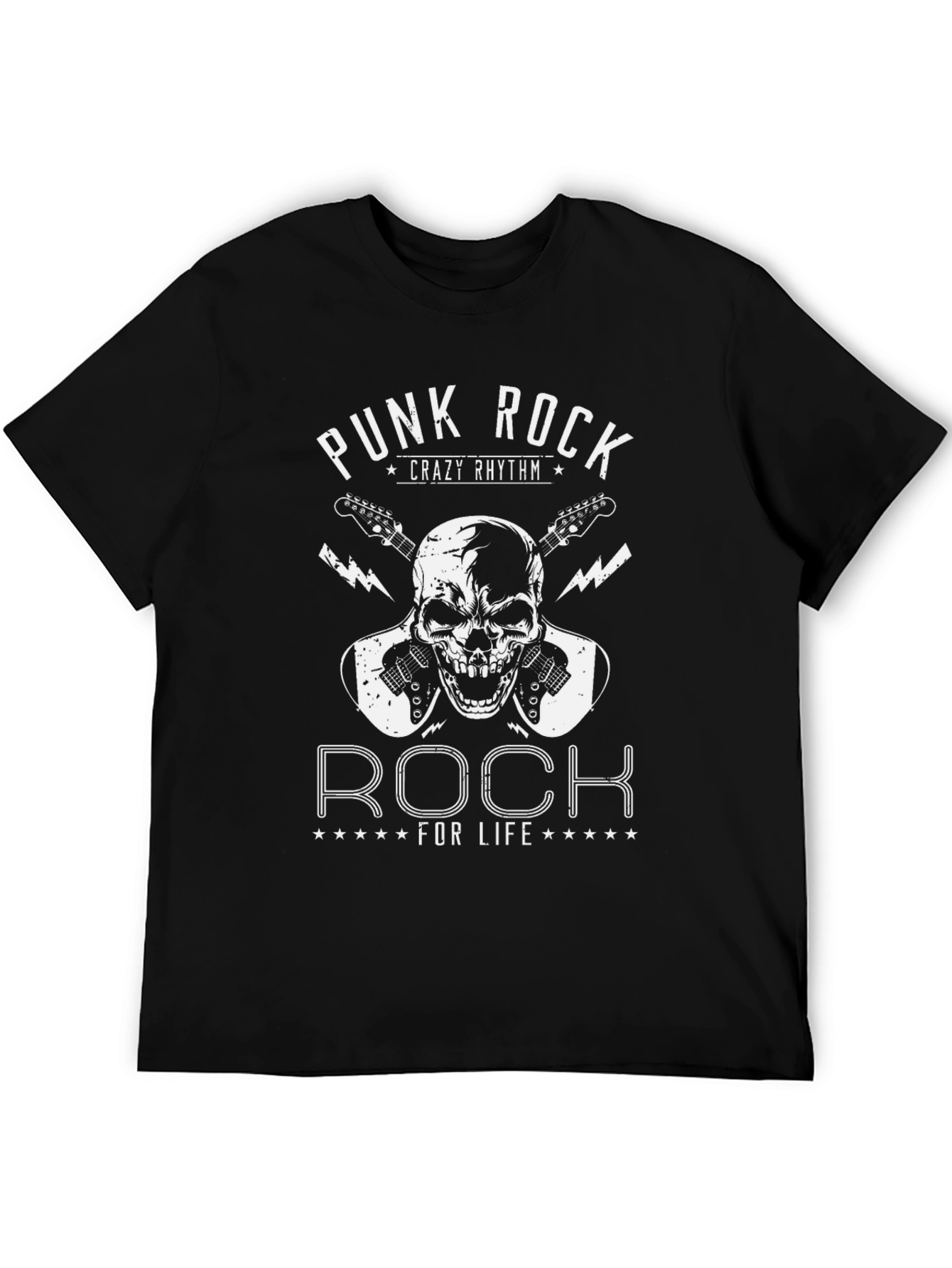Punk Rock Skull Graphic Tee