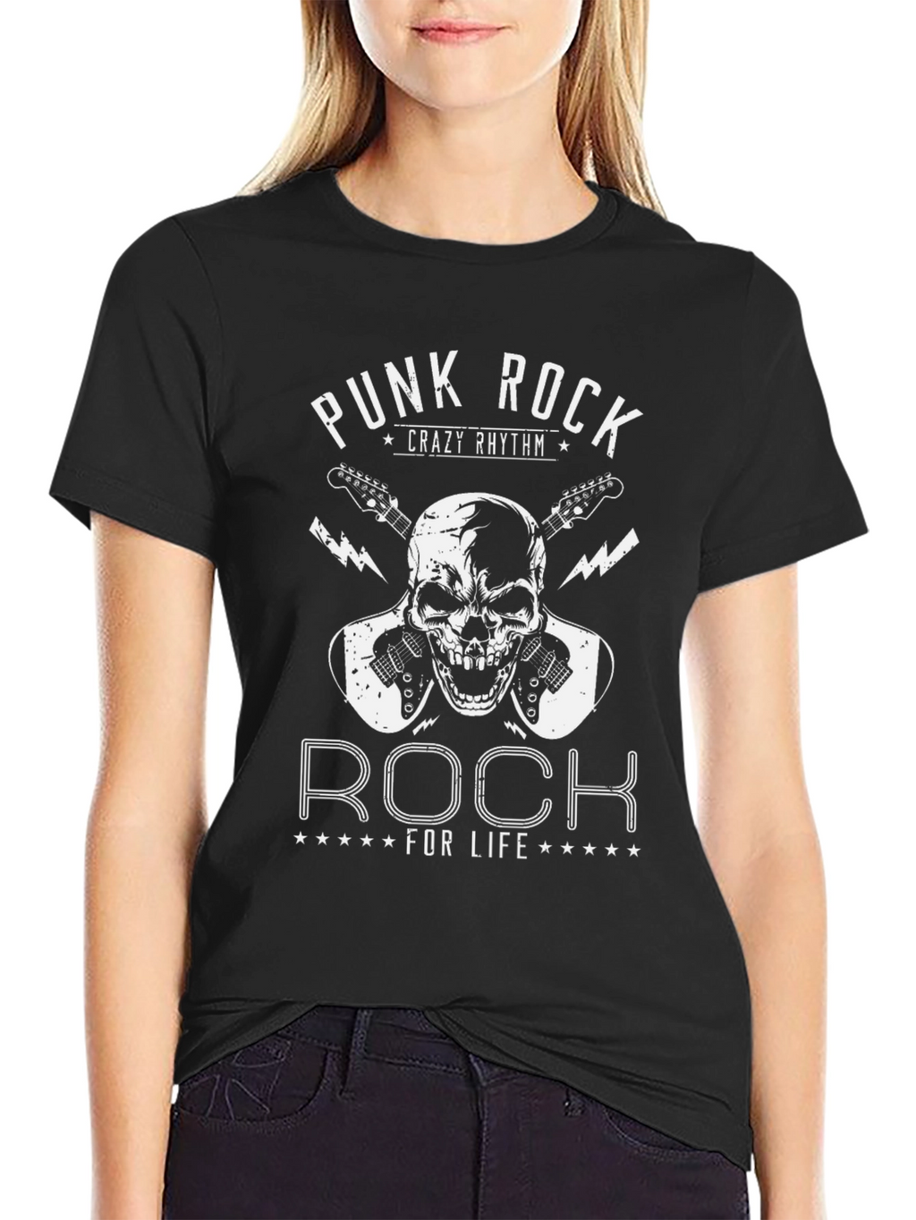 Punk Rock Skull Graphic Tee