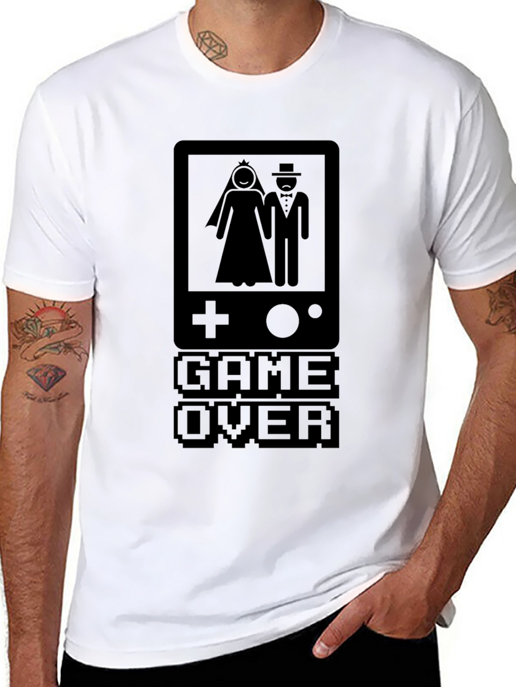 Game Over Wedding T-Shirt - Gamer Couple Tee