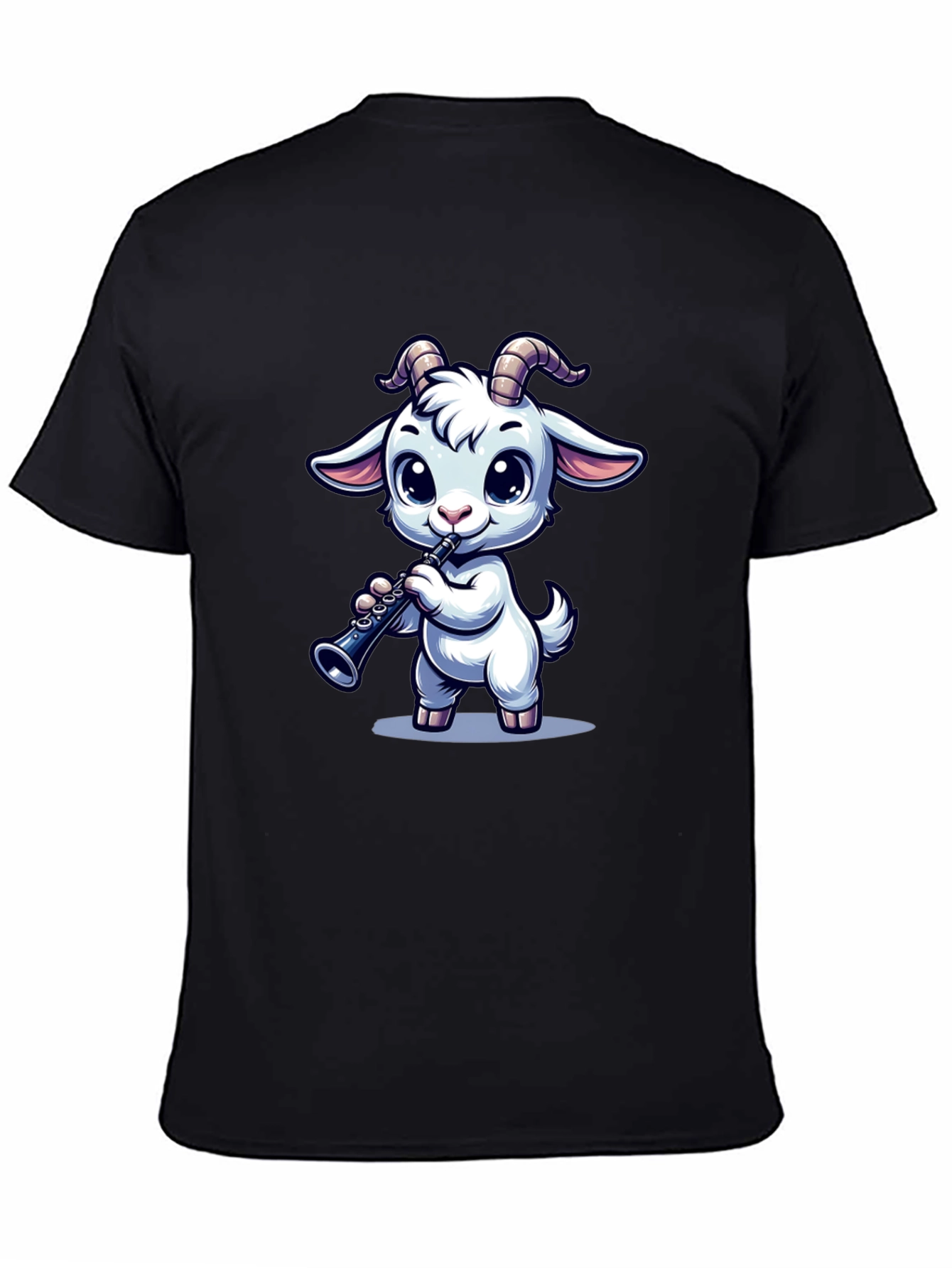 Goat Clarinet Cartoon T-Shirt